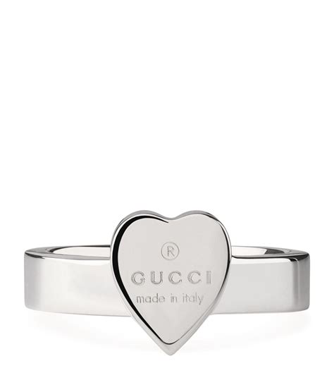 gucci silver heart toggle ring|Gucci heart bracelet with trademark.